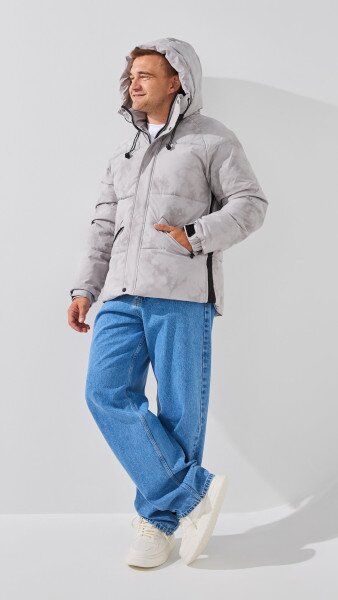 Купити Куртка однотонна чоловіча Demos 9915 S Сірий Артикул: 2000999149177 Фото №4