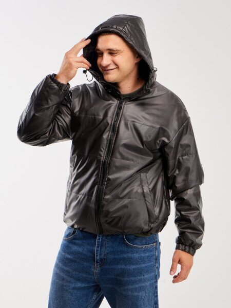 Купить Куртка однотонная мужская GENUA G01210-0016 L Черный Артикул: 2000999396441 Фото №3