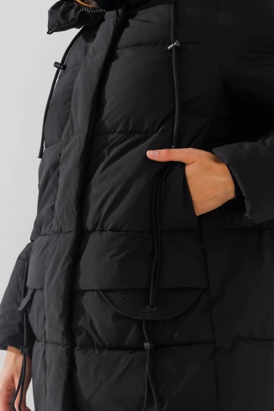 Купити Куртка однотонна жіноча Towmy D335 2XL Чорний (2000990653116W) Артикул: 2000990653116 Фото №3
