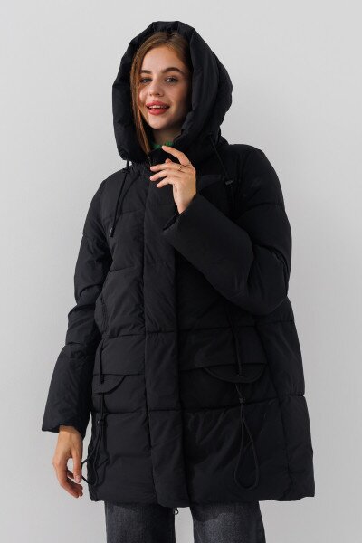 Купить Куртка однотонная женская Towmy D335 2XL Черный (2000990653116W) Артикул: 2000990653116 Фото №2