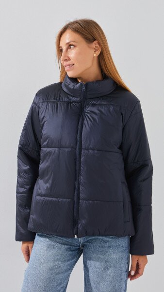 Купить Куртка однотонная женская  412 42 Синий Артикул: 2000999267574 Фото №1
