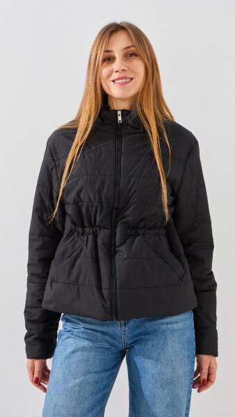 Купить Куртка однотонная женская GENUA G01116-0004 2XL Черный Артикул: 2000999415838 Фото №1