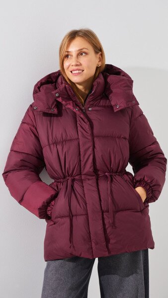 Купити Куртка однотонна жіноча LAWA WBC02480 L Бордовий Артикул: 2888000015976 Фото №3