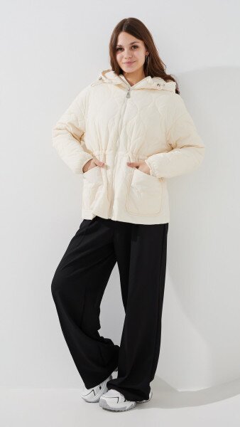 Купить Куртка однотонная женская LAWA WBC02487 S Молочный Артикул: 2000999466779 Фото №2