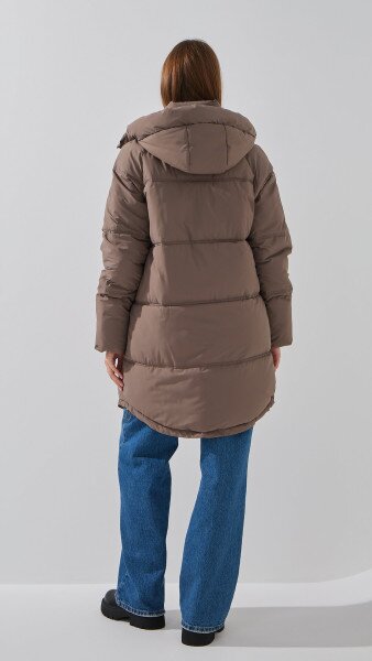 Купить Куртка однотонная женская On me 2431-F341 L Кофейный Артикул: 2000999164187 Фото №5