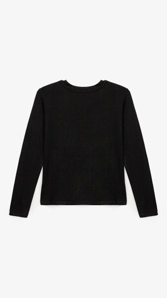 Купить Лонгслив однотонный женский Bclothing 8837 S Черный Артикул: 2000999178290 Фото №10