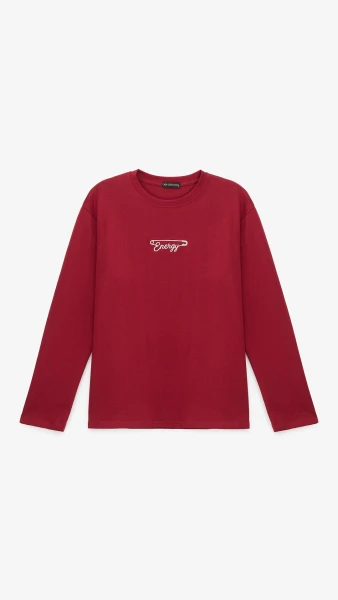 Купить Лонгслив с принтом женский GENUA G01117-0006 5XL Бордовый Артикул: 2000999439261 Фото №6