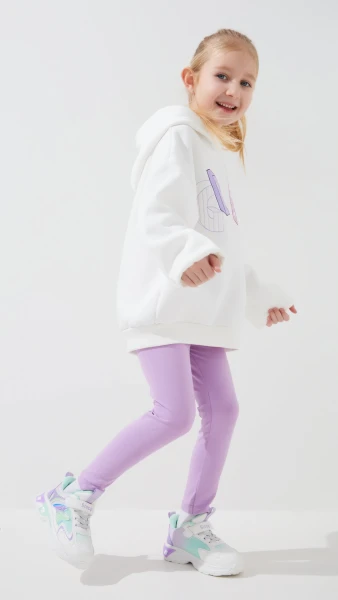 Купити Лосини однотонні для дівчинки Happy Kids 27 116 см Бузковий Артикул: 2000999432842 Фото №3