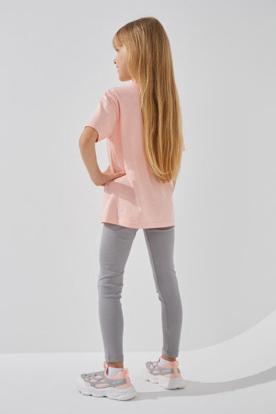 Купить Лосины однотонные для девочки Lizi 146 122 см Серый Артикул: 2000990995742 Фото №4