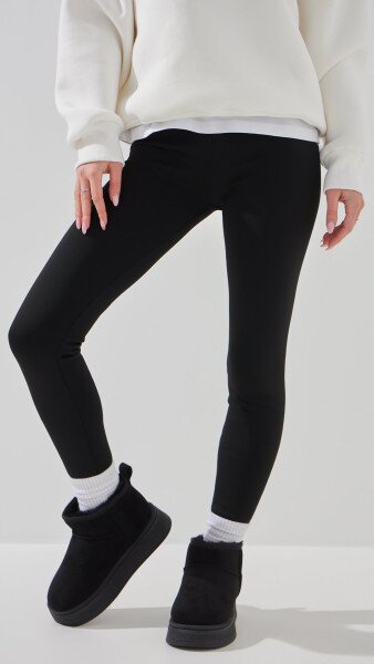 Купить Лосины однотонные для девочки Lizi SY320 146 см Черный Артикул: 2000999365706 Фото №1