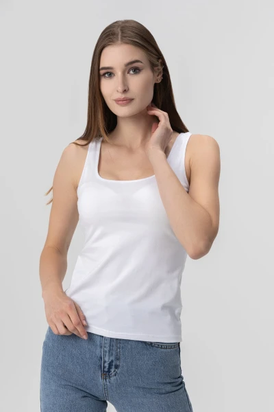 Купити Майка однотонна жіноча LAWA CTM WBC02329 XL Білий Артикул: 2000990096067 Фото №1