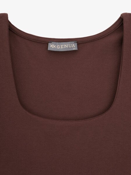 Купити Майка однотонна жіноча GENUA G01119-0018 XS Коричневий Артикул: 2000999571855 Фото №7