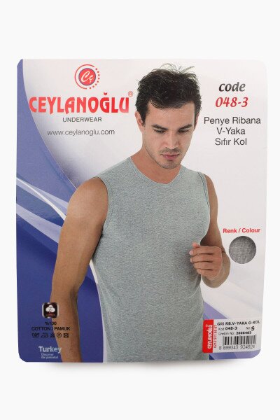 Купить Майка Ceylanoglu 048-3 2XL Серый (2000989103738A) Артикул: 2000989103738 Фото №4