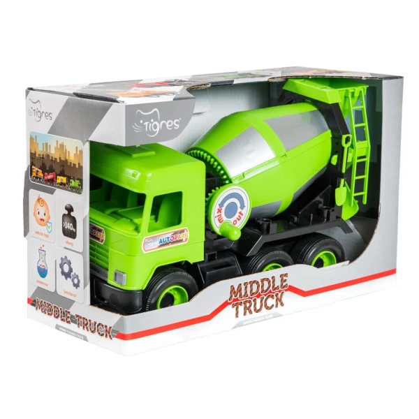 Авто-бетонозмішувач Tigres &quot;Middle truck&quot; 39485 Зелений  Фото №0