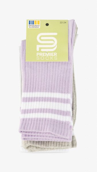 Купить Набор носков для девочки 3шт Premier Socks 51 Полоски 16-18 Разноцветный Артикул: 4820203375165 Фото №8