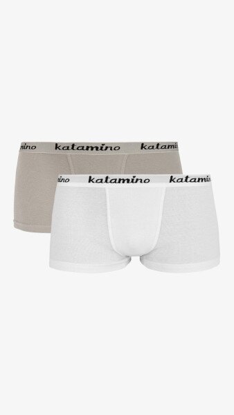 Купить Набор трусов 2 шт для мальчика Katomino К128010 134-140 см Бело-серый Артикул: 2000999190612 Фото №1