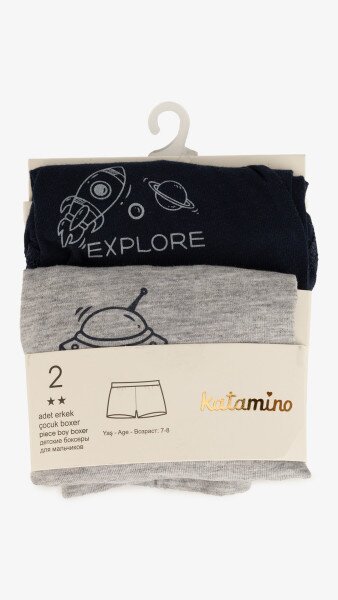 Купить Набор трусов 2 шт для мальчика Katomino К128492 98-104 см Серый+т.синий Артикул: 2000999147272 Фото №8
