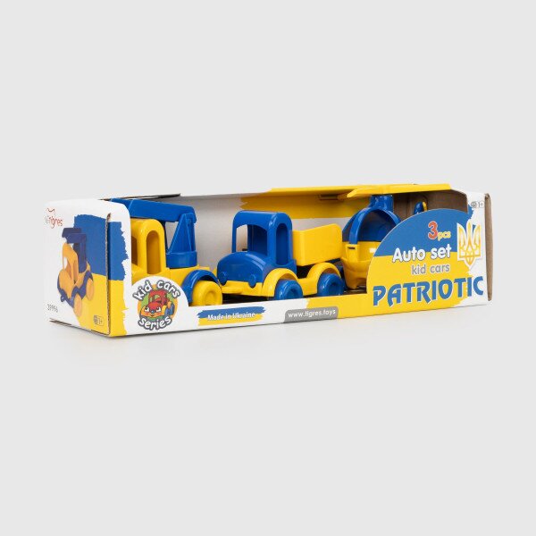 Купить Набор авто "Kid cars" патриотический 3 шт. Tigres 39996 Желто- синий (2000989864219) Артикул: 2000989864219 Фото №2