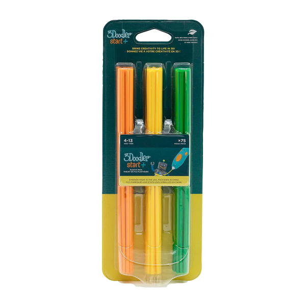 Купить Набор стержней для 3D-ручки Микс 3Doodler Start 3DS-ECO-MIX2-75 75 шт. Оранжевый, желтый, зеленый Артикул: 0070006634295 Фото №2