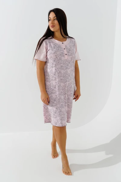 Ночная рубашка женская Miss Victoria 11452 2XL Серо-розовый  Фото №1
