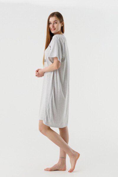 Купити Нічна сорочка для годуючих Sevgi 3187 2XL Сірий Артикул: 2000990512574 Фото №5