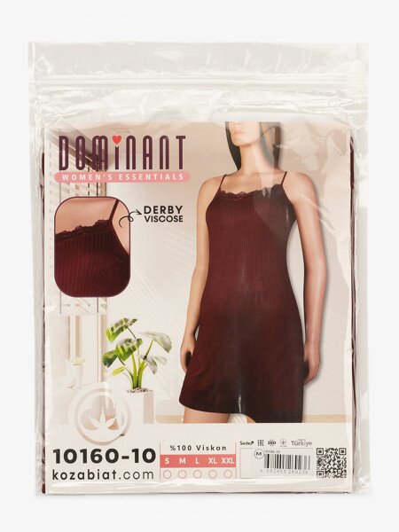 Купити Нічна сорочка жіноча Dominant 10160 S Бордовий Артикул: 2000999627910 Фото №7