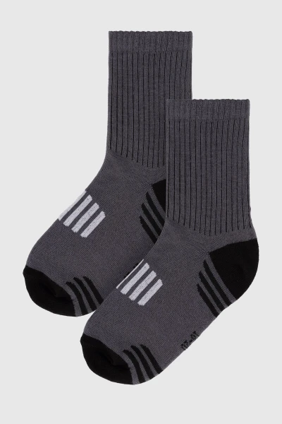 Шкарпетки для хлопчика VT Socks ШДК024-1970 Спорт 23-25 Сірий (2000990693068A)  Фото №1
