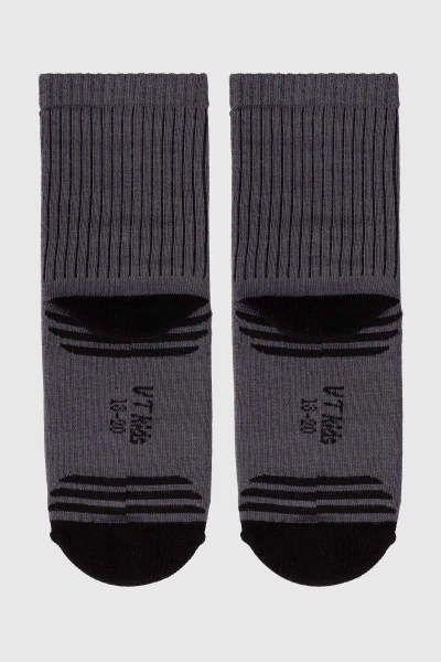 Шкарпетки для хлопчика VT Socks ШДК024-1970 Спорт 23-25 Сірий (2000990693068A)  Фото №3