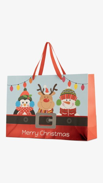 Купити Пакет паперовий новорічний JUMBO XMAS 760295ЬД Блакитний Артикул: 2000999370625 Фото №1