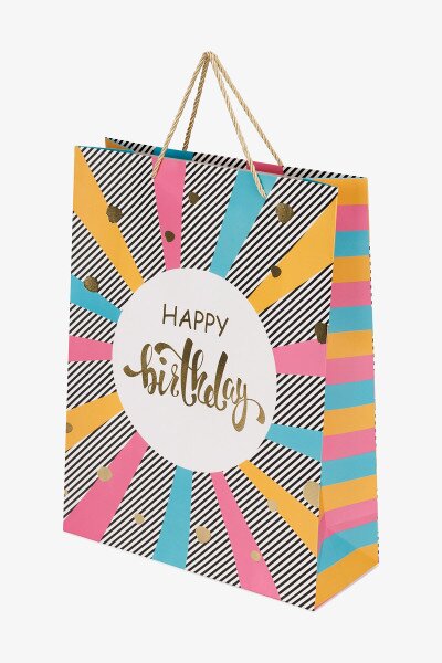 Купить Пакет подарочный HAPPY BIRTHDAY DW0510X25 Разноцветный Артикул: 2000990854827 Фото №1