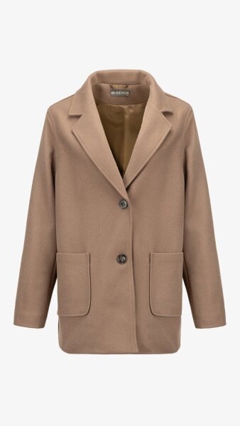 Купить Пальто однотонное женское GENUA G01120-0002 2XL Кофейный Артикул: 2000999413094 Фото №8