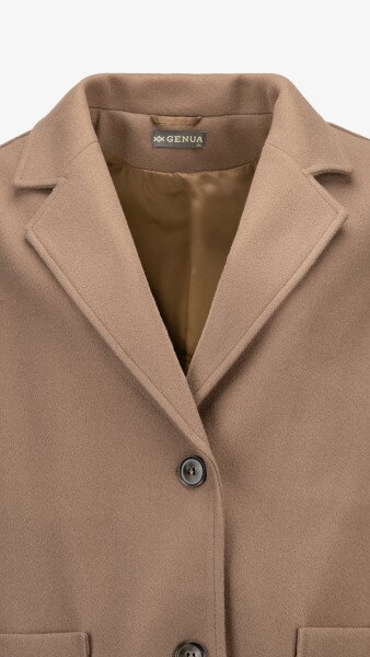 Купить Пальто однотонное женское GENUA G01120-0002 2XL Кофейный Артикул: 2000999413094 Фото №10