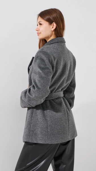 Купити Пальто однотонне жіноче LAWA WBC02491 2XL Сірий Артикул: 2000999509612 Фото №5