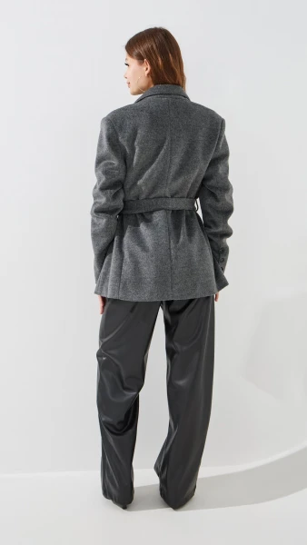 Купити Пальто однотонне жіноче LAWA WBC02491 2XL Сірий Артикул: 2000999509612 Фото №6