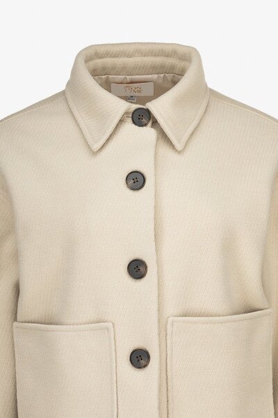 Купить Пальто однотонное женское On me 5288 XL Молочный Артикул: 2000990886545 Фото №8