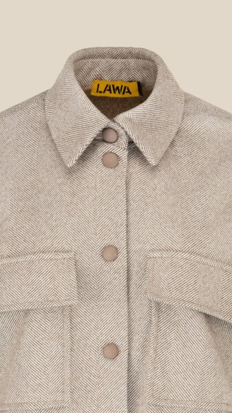 Купити Пальто з візерунком жіноче LAWA WBC02428 S Коричневий Артикул: 2888000000088 Фото №7