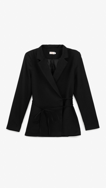 Купить Пиджак однотонный женский On me 2501-K M Черный Артикул: 2000999166853 Фото №9