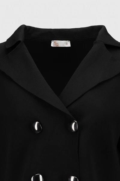Пиджак однотонный женский Femme 1012 L Черный (2000989871354D)  Фото №9