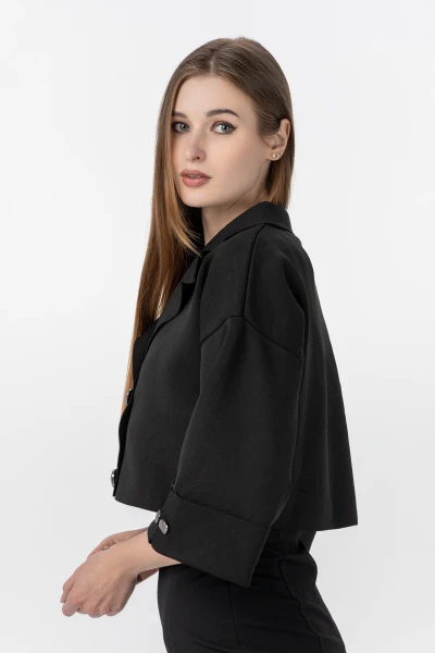 Пиджак однотонный женский Femme 1012 L Черный (2000989871354D)  Фото №1