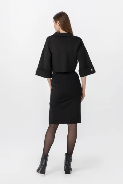 Пиджак однотонный женский Femme 1012 L Черный (2000989871354D)  Фото №6