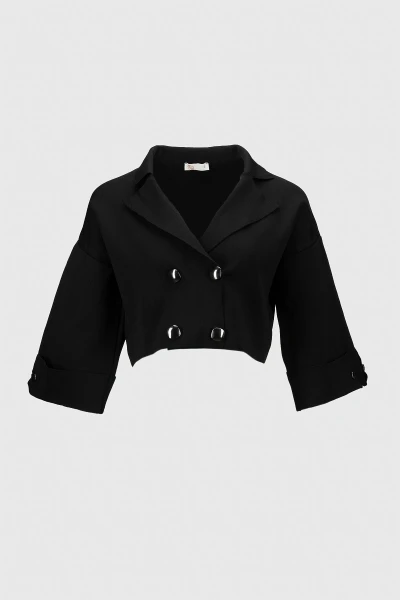 Пиджак однотонный женский Femme 1012 L Черный (2000989871354D)  Фото №8