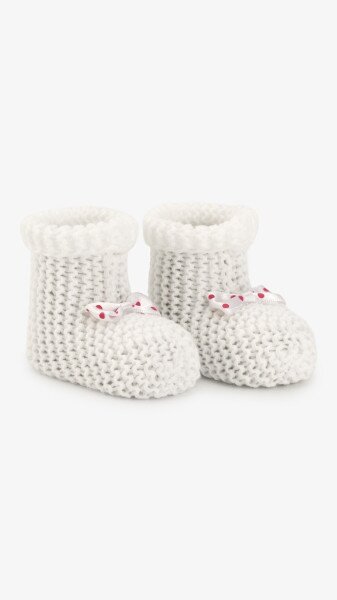 Купить Пинетки вязаные для девочки Very Socks 140 0-1 год Белый Артикул: 2000999408106 Фото №1