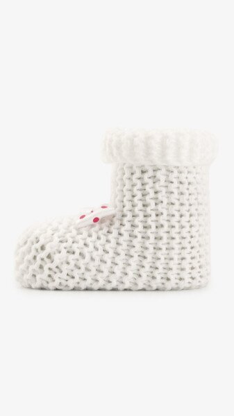 Купить Пинетки вязаные для девочки Very Socks 140 0-1 год Белый Артикул: 2000999408106 Фото №3