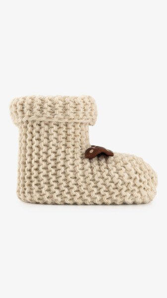 Купить Пинетки вязаные для мальчика Very Socks 140 0-1 год Бежевый Артикул: 2000999408168 Фото №2