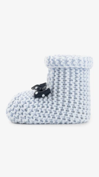 Купить Пинетки вязаные для мальчика Very Socks 140 0-1 год Голубой Артикул: 2000999408144 Фото №3