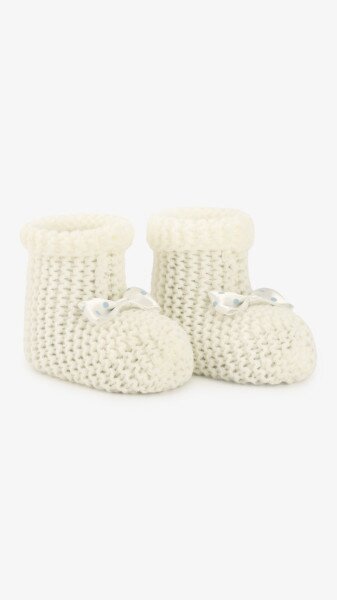 Купить Пинетки вязаные для мальчика Very Socks 140 0-1 год Молочный Артикул: 2000999408175 Фото №1