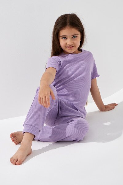 Купить Пижама для девочки Barwa 0360/362 98 см Сиреневый Артикул: 2000991046573 Фото №3