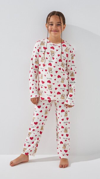 Купити Піжама для дівчинки DALMINA Little Bear 104 см Молочний Артикул: 2000999243790 Фото №1
