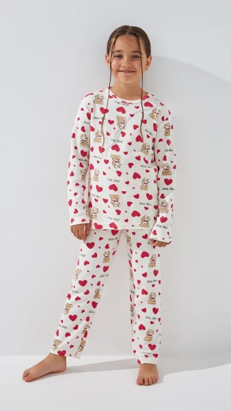 Пижама для девочки DALMINA Little Bear 104 см Молочный  Фото №0