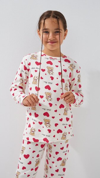 Купити Піжама для дівчинки DALMINA Little Bear 104 см Молочний Артикул: 2000999243790 Фото №3
